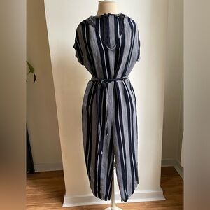 Rails Black and White Striped Jumpsuit